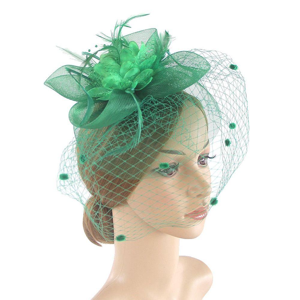 Flower Mesh Fascinators Top Hat Cocktail Party Flower Cocktail Headband Fashion Headwear