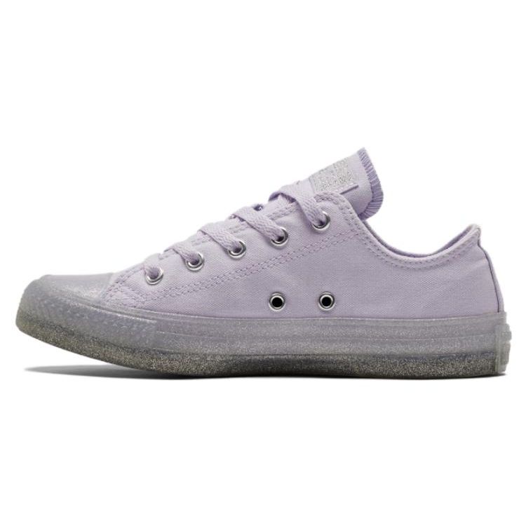 Converse Chuck Taylor All Star Low Top Canvas Shoes Kids Sneakers Gray Purple A04348C