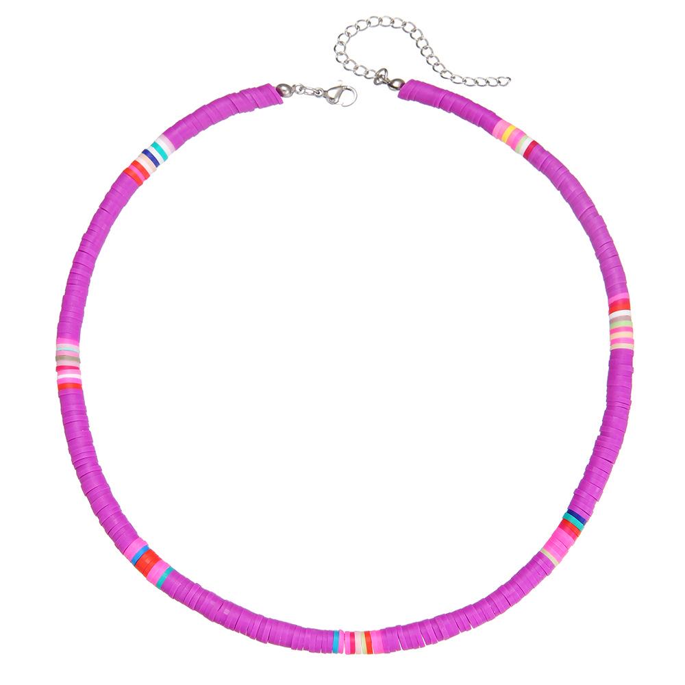 Ожерелье ручной работы из разноцветных бусин - Европейский и американский летний пляжный стиль, цепочка-чокер на ключицу для женщин.