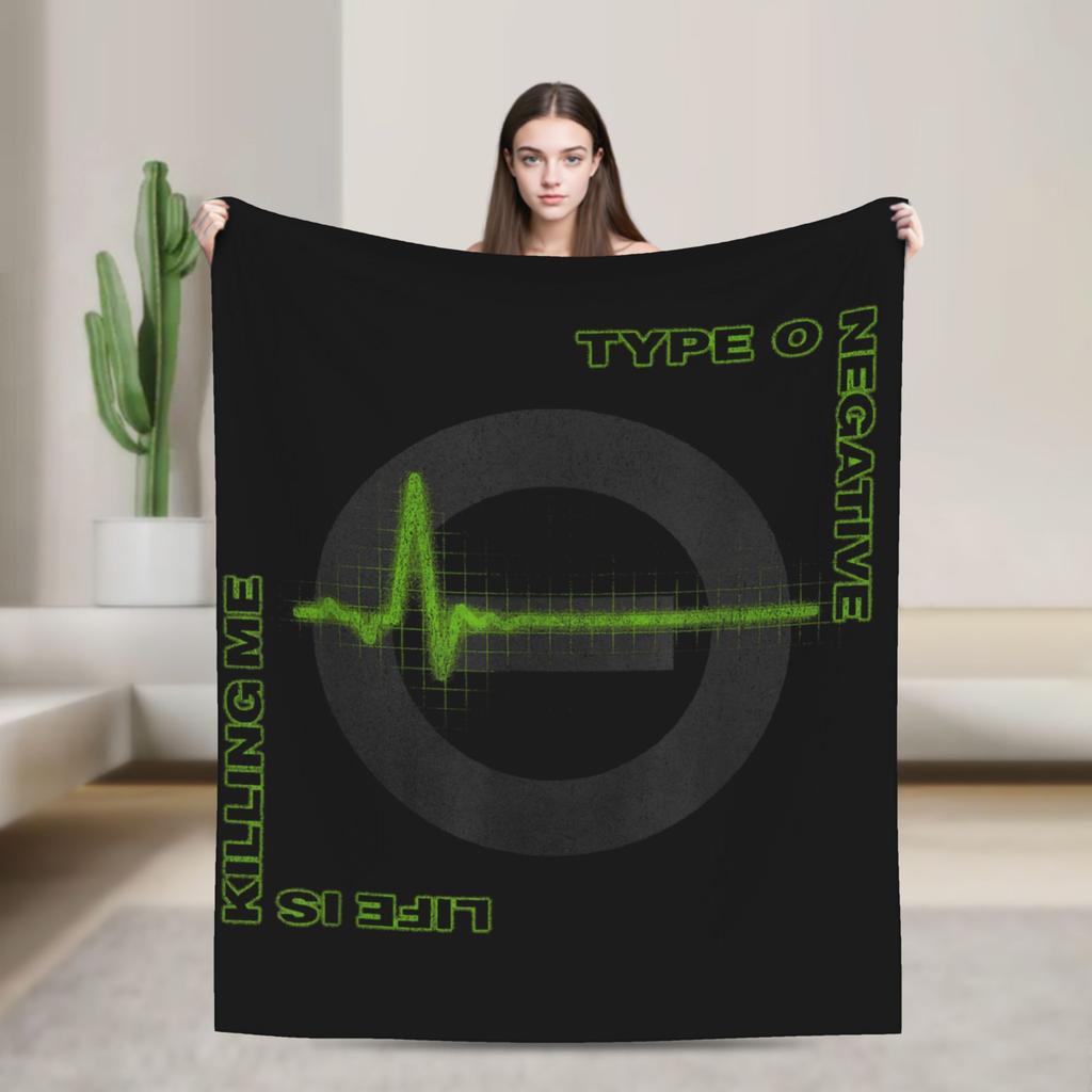 Плед для фанатов рок-группы Type O Negative, Музыкальный альбом, Пушистый, Забавный, Дышащий плед-покрывало для спальни, Осень/Зима, Офис