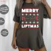 Merry Liftmas Funny Christmas Gym Workout Fitness Top T Shirt Sweat Tote Bag 144324 Vintage Soft Breathable Stretched