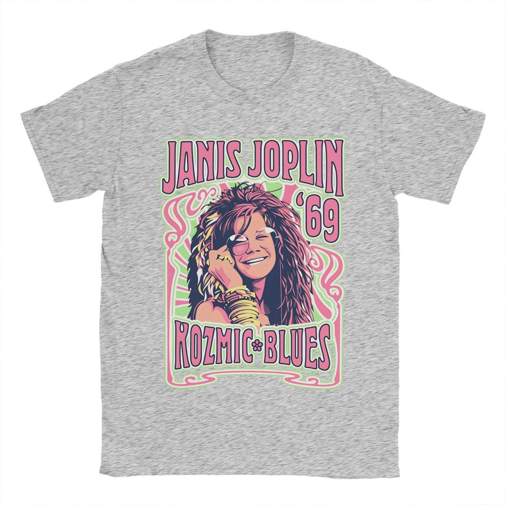 Summer Janis Joplin Live In Concert Fashion TShirts Cotton Tee Shirt for Couple Y2K Classic Plus Size Short Sleeve Top Tees