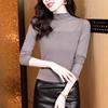New Winter Style Versatile Half Turtleneck Shirt Slim Long Sleeve Mesh Base Shirt Top T-shirt for Women