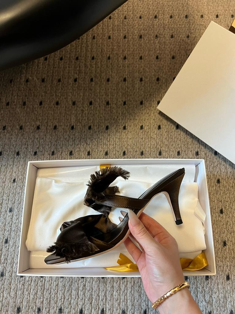 Fashion Bow-Shaped Slippers For Women'S High School In The Summer New Retro Satin Flat Bottom One-Line Flip-Flops Witlip-Flops For Women