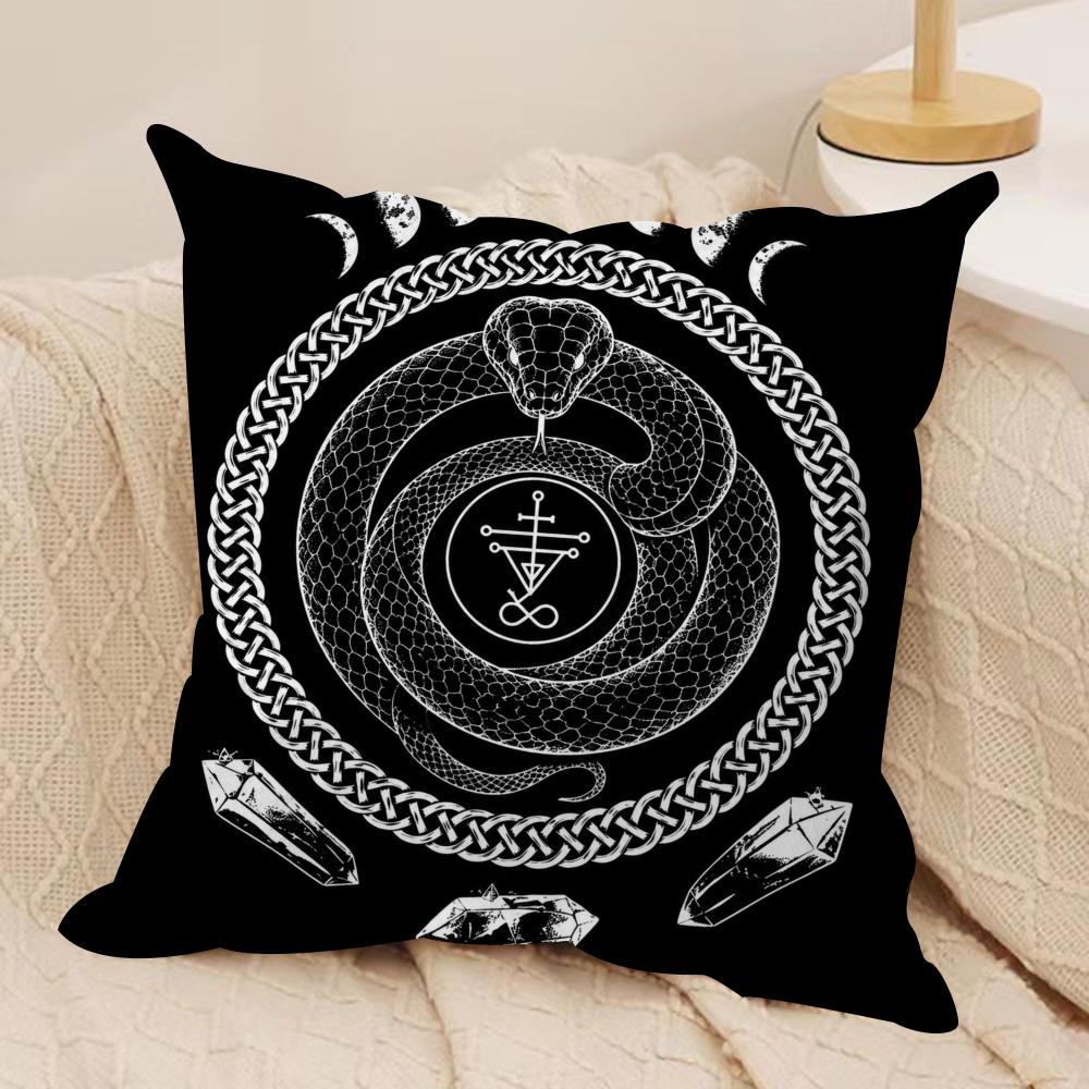 Mystic Gothic Animals Cushion Cover Pillow Case Short Plush Square Throw Pillow Covers Pillowcase Sofa Home Decor Gift