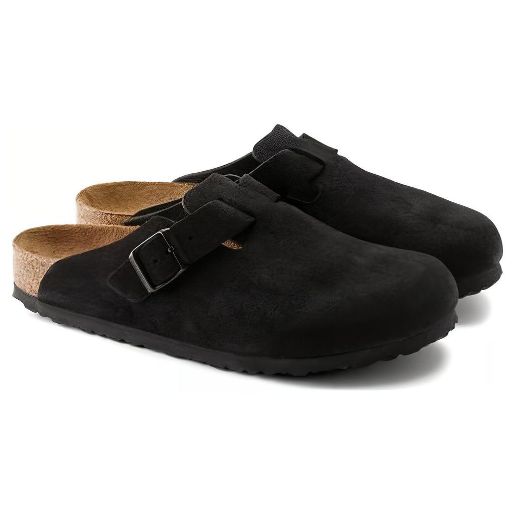 Birkenstock Сандалии Boston с мягкой стелькой из замши, узкий крой, 'Черные', Мужские 0660473