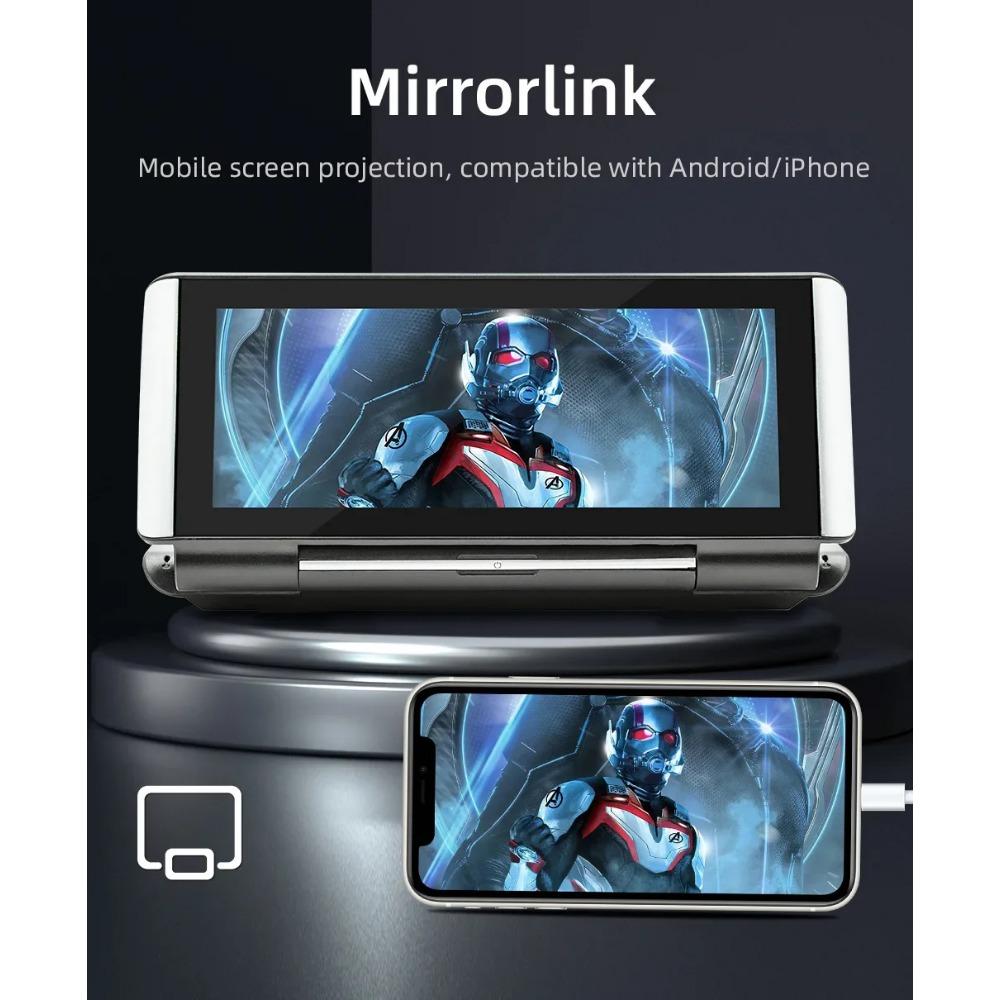 TOYOUSONIC 6.7 Inch Car Radio 180° Flip Screen Universal Multimedia Player Carplay Android Auto BT FM MP5 Autoradio Stereo