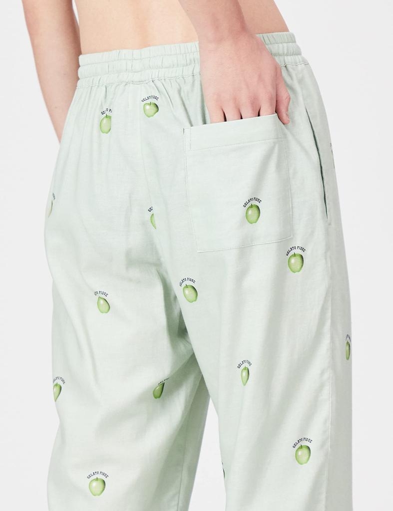 Gelato Pique HOMME Apple Print Pajama Long Pants PMFP224919 Green Medium Men's