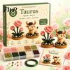 Easy Craft Kits for Beginners 12 Zodiac Signs DIY Beaded Garden Kit, 3D Astrology Flower Plastic Ornament Crafting Materials Handmade Bead Kit