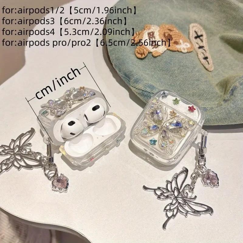ins transparent three-dimensional butterfly suitable for AirPods1/1st generation protective case Apple pro/1 wireless bluetooth headset cover