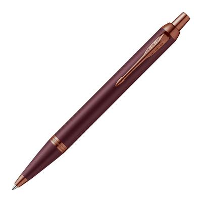 Parker Шариковая ручка IM Monochrome Borgundy BGT Medium Point Gift Box Original Imported Product 2190489 На масляной основе