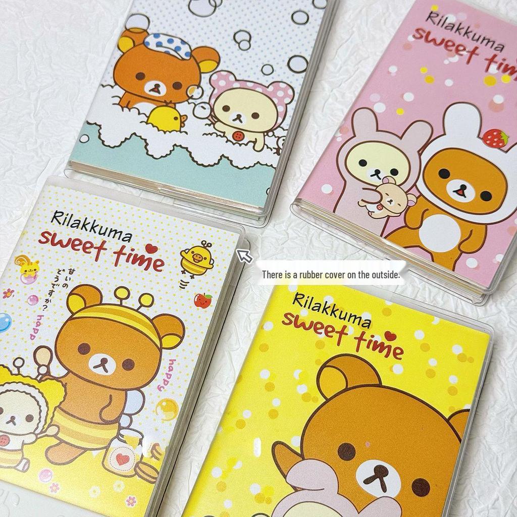 Милый, яркий и портативный блокнот Rilakkuma формата A7 в мультяшном стиле
