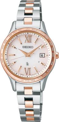 [Часы Seiko] Rukia Standard Collection Round Solar Radio SSVV082 женские серебряные + розовое золото