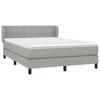 3126245 vidaXL Divan Bed with Mattress Light Grey 140x200cm Fabric