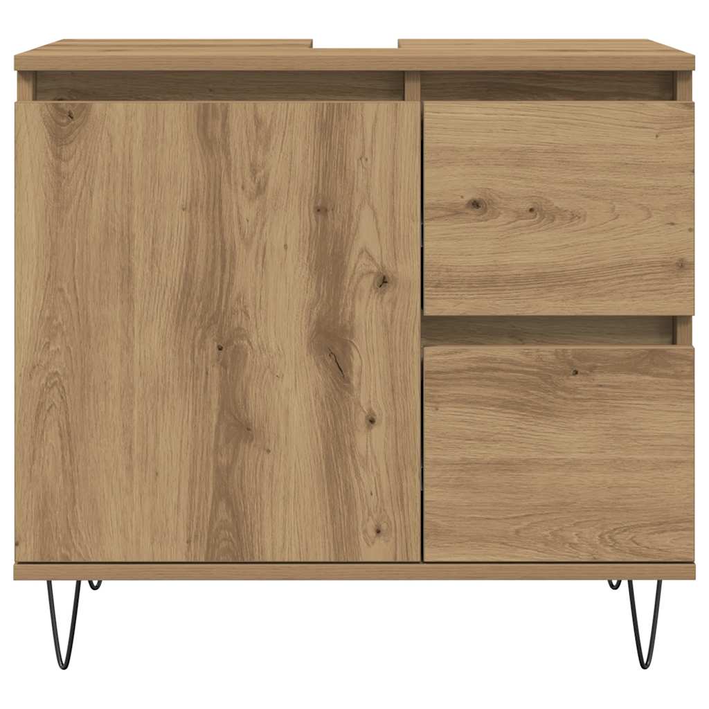 Artisan Oak Washbasin Cabinet 65 x 33 x 60 cm Particleboard