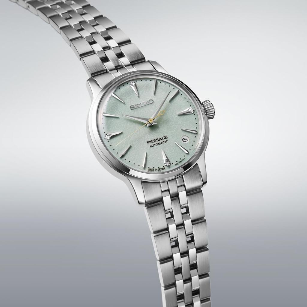 Автоматические часы Seiko Presage Cocktail Time 34 мм, серебристые, SRRY051, женские