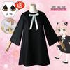 Spy Family Aniya Forger Black Dress Cosplay Set with Wig & Accessories Anime Comic-con Party Costume for Kids & Adults