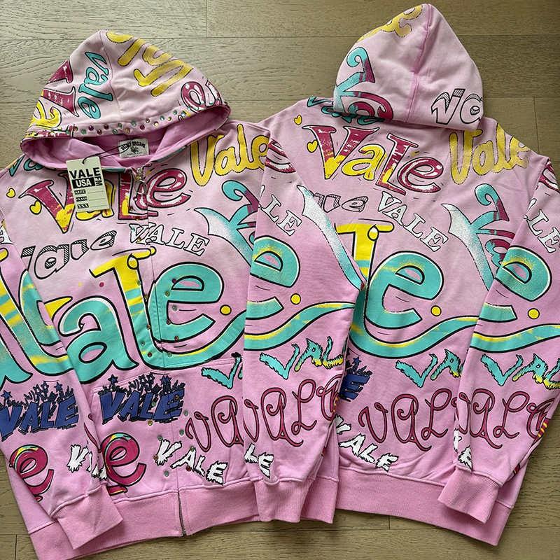 Winter Fashion Graffiti Print Hooded Sweatshirt Loose Fit Men Women Streetwear