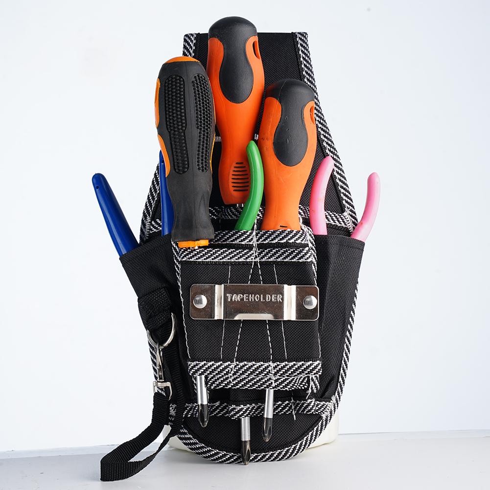 Professional Carpenter's Tool Belt Pouch, Durable Polyester with Waist-Level Storage & Drill Holder, Solves Tools Loss