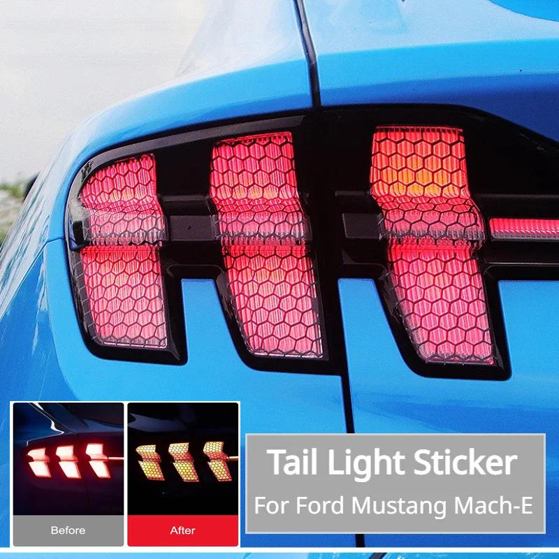 Tail Light Sticker for Ford Mustang Mach-E Electric Rear Light Honeycomb Cellular Decorative Lamp Car Modification Accessories