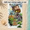 Beach TowelPlants vs. Zombies Custom Name Text Personalized Soft Towel for Beach Pool Indoor Home Decor Gift