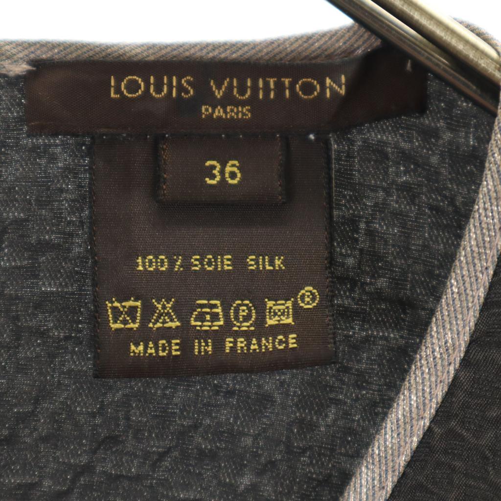 Louis Vuitton Французский шелк Короткий рукав Крой 36 Серый Женский Б/у