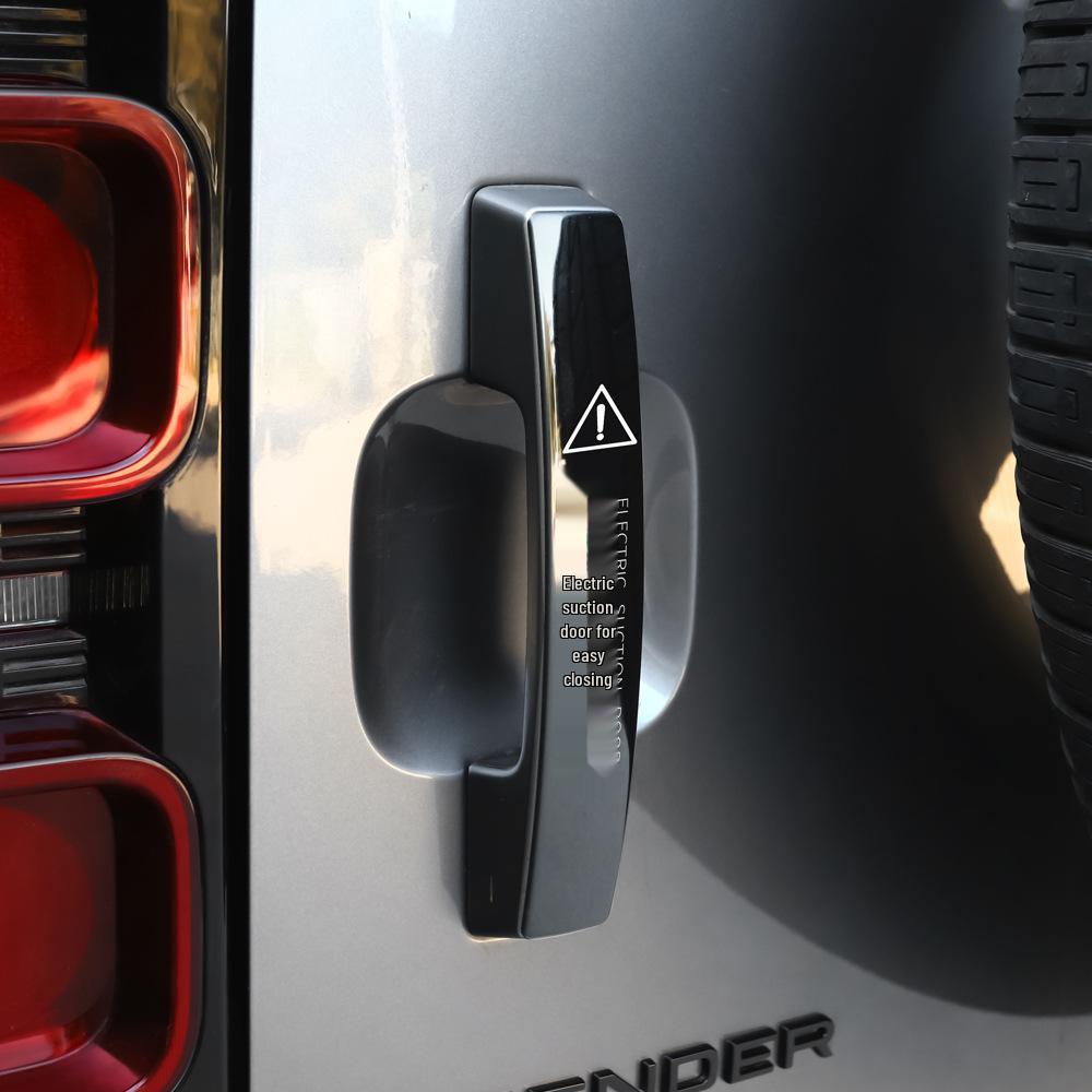 Land Rover Defender 2020-2025 Электрическая мягкая крышка багажника Наклейка-предупреждение и напоминание о ручке для моделей 90/110/130