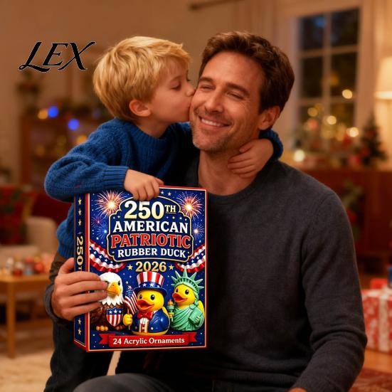 Holiday Party Favors for Children 2026 USA 250th Anniversary Rubber Duck Advent Calendar, 24-Day Patriotic Countdown Christmas Gift Sets Collection