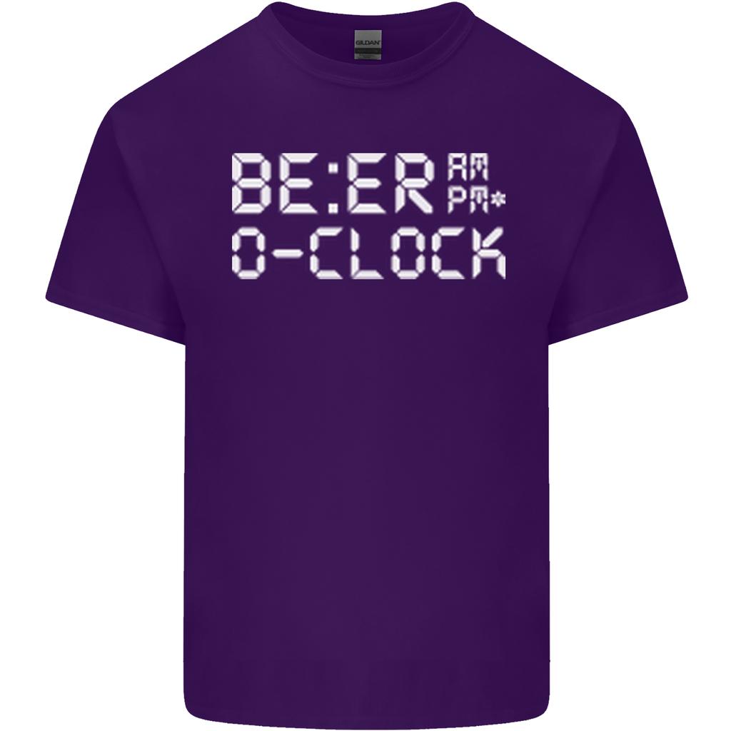 Beer OClock Funny Alcohol Drunk Humour Unisexs Light Cotton TShirt