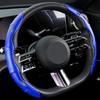 2pcs Car Accessories Carbon Fiber Non-Slip Steering Wheel Cover For Ford Focus Mondeo Kuga Fiesta MK7 Escort Explorer Edge 2 4 MK2 MK4