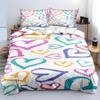 Love Comforter Set Queen King Full Size Heart Shaped Bedding Sets Full for Teen Girls Women Men Boys 3 Piece with 2 Pillow Shams