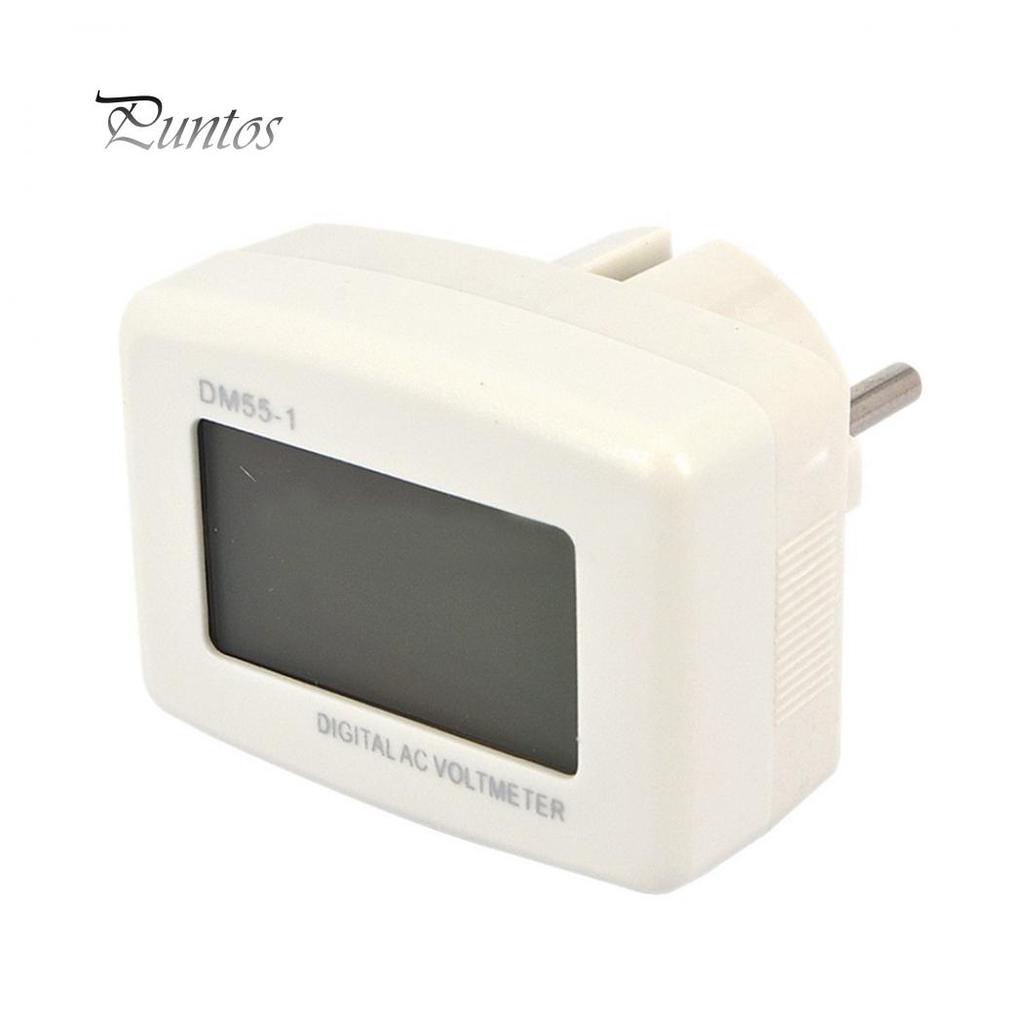 Цифровой вольтметр переменного тока DM5S-1 с ЖК-дисплеем, диапазон 80-300 В, вилка европейского стандарта для мониторинга дома и в офисе