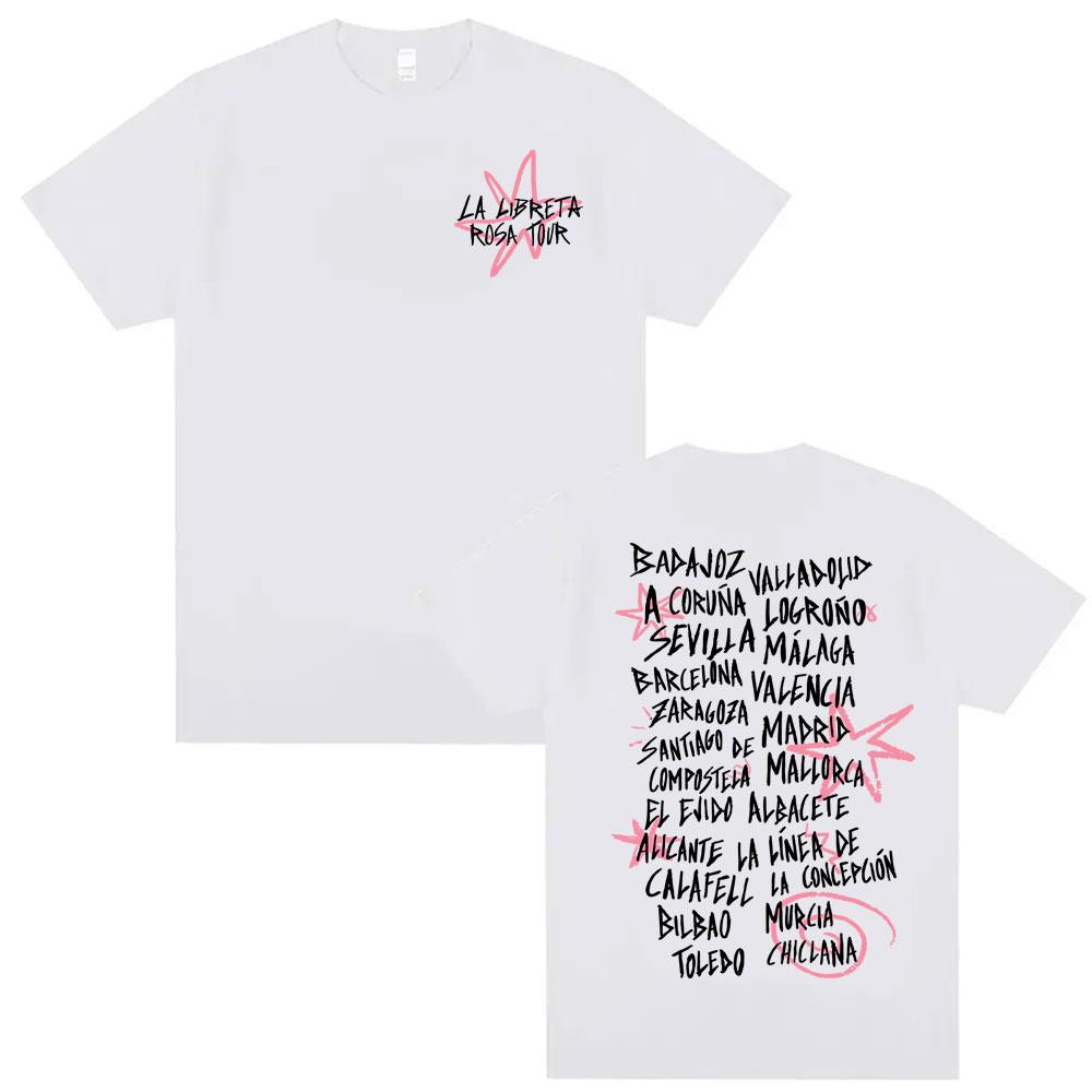 Chiara Oliver La Libreta Rosa Tour 2025 Print T Shirts Men Women's Clothing Fashion Aesthetic T-shirt