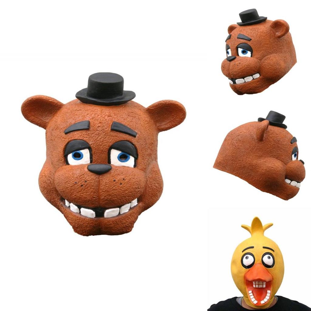 Взрослая латексная маска на голову Five Nights At Freddy's в стиле Фредди Чики Бонни Фокси