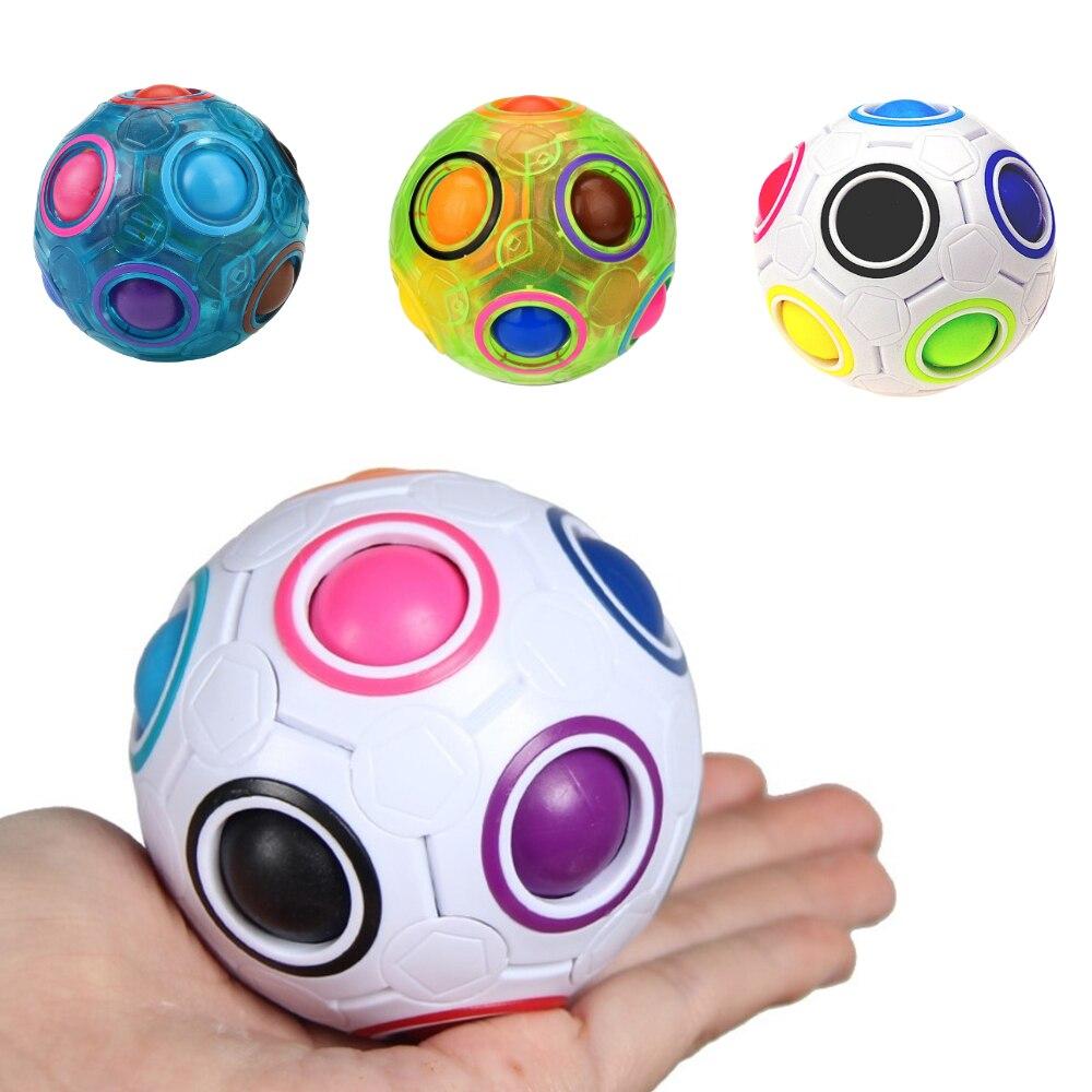 Creative Magic Rainbow Ball Cube Speed Puzzle Ball Kids Educational Learning Funny Gifts Toys for Children Adult Stress Reliever
