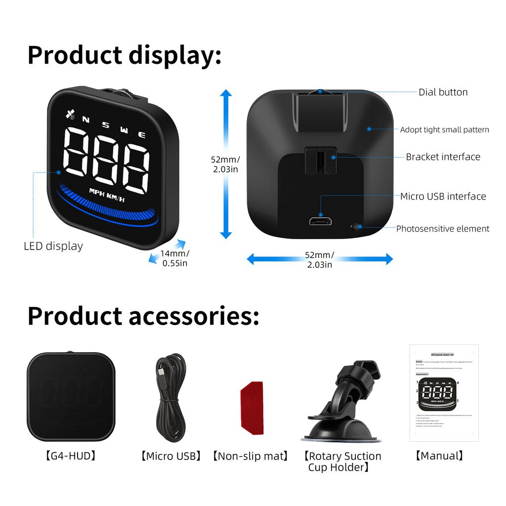 OBD GPS Автомобиль Грузовик Универсальный Проекционный Дисплей На Лобовом Стеклое HUD Светодиодный Проектор Сигнализация Скорости Спидометр Система Предупреждения о Превышении Скорости