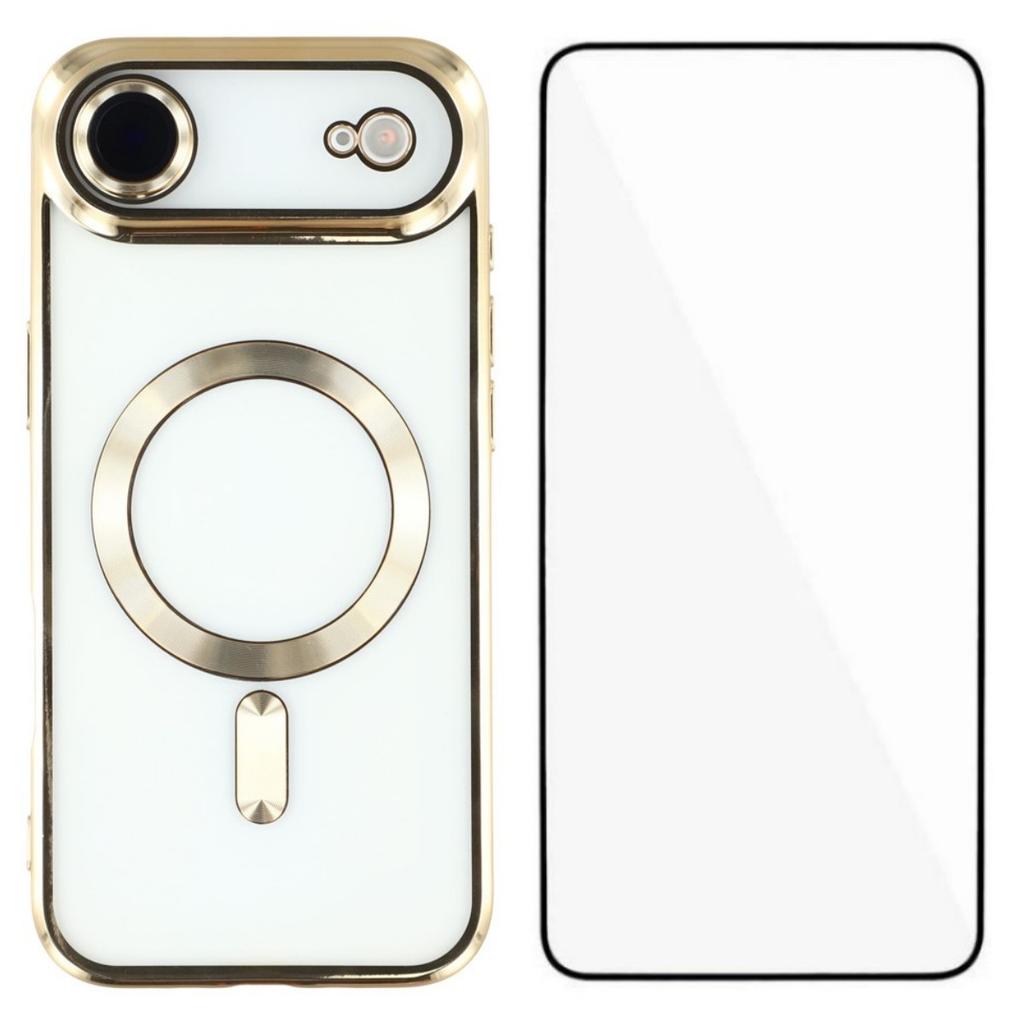 For iPhone 17 Air Magnetic Case WANLONFENG Full Protection Electroplated TPU Cover with Tempered Glass