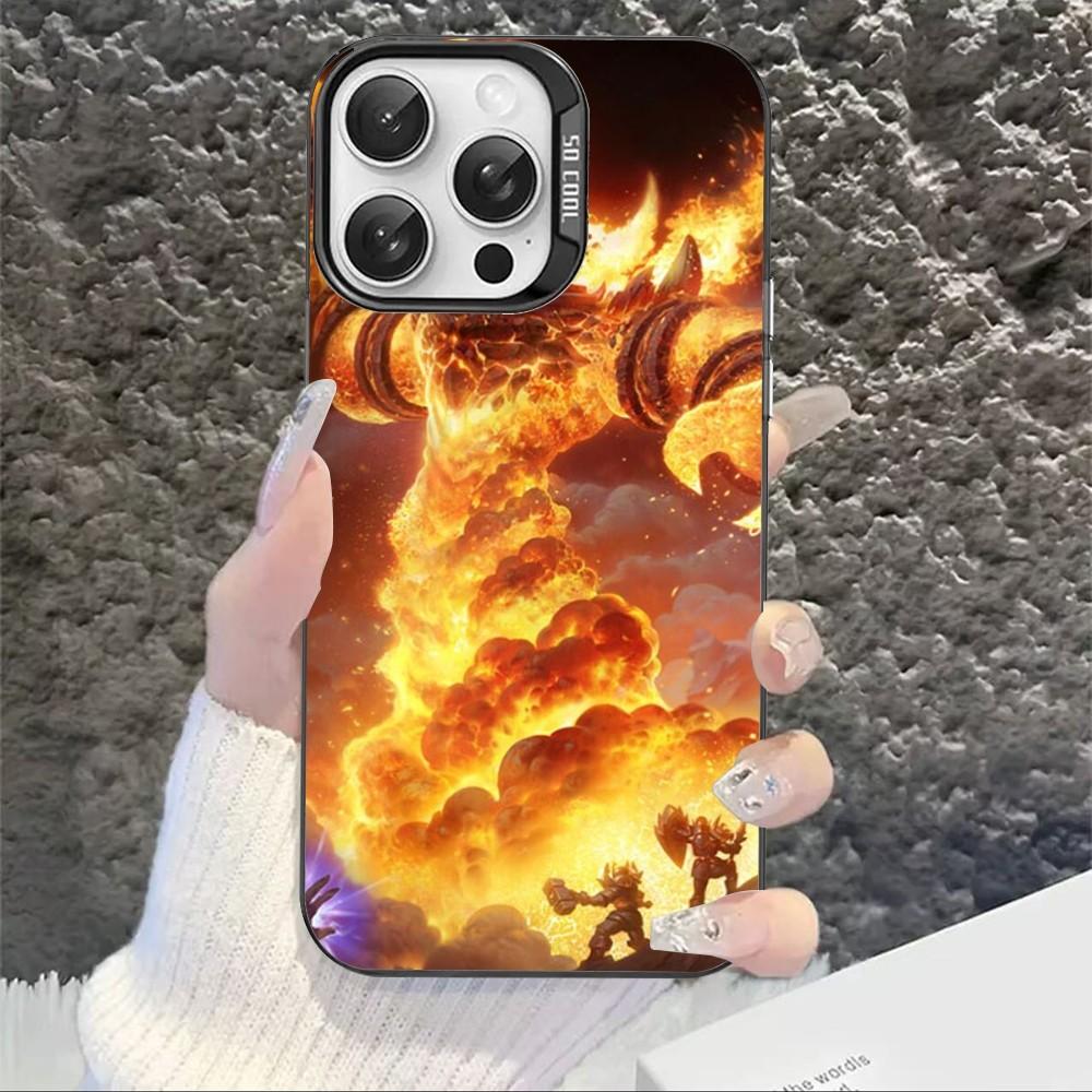 Чехол для телефона W-World Of W-Warcraft для iPhone 16 15 14 13 12 11 Pro Max X XR XSMAX 8 7 Plus Матовый Ударопрочный Задний Чехол