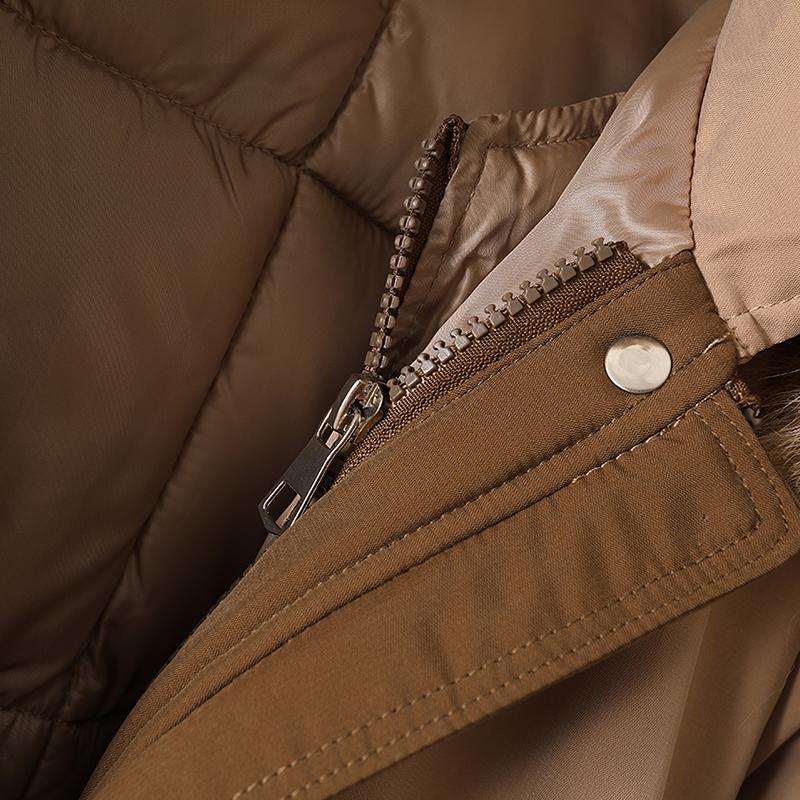 Faux Fur Collar Long Jackets for Women Winter New Liner Detachable Female Padded Coat Winter Korean Style Parkas Hooded