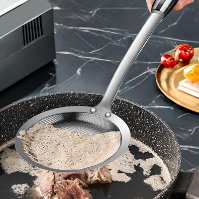 Ложка-скиммер из нержавеющей стали 304 с мелкой сеткой, ложка для снятия жира, ложка-фильтр для хот-пота, кухонные гаджеты, дуршлаг