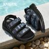Caesar summer breathable men's sandals 2026 new Velcro driving toe exposed anti slip and anti odor beach shoes for men