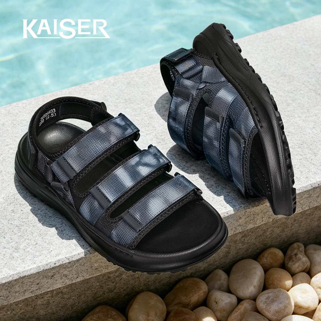 Caesar summer breathable men's sandals 2026 new Velcro driving toe exposed anti slip and anti odor beach shoes for men