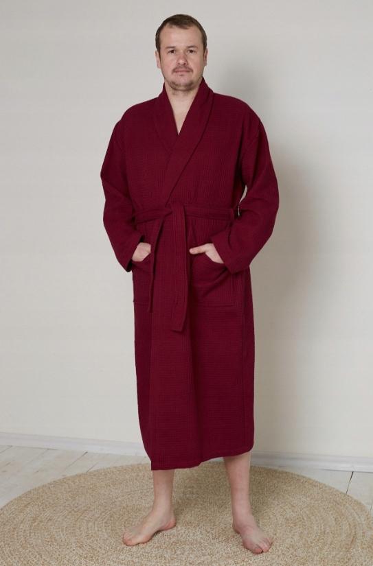 Women'S Waffle Bathrobe With Pockets, 100% Cotton, Quick-Drying, Xl