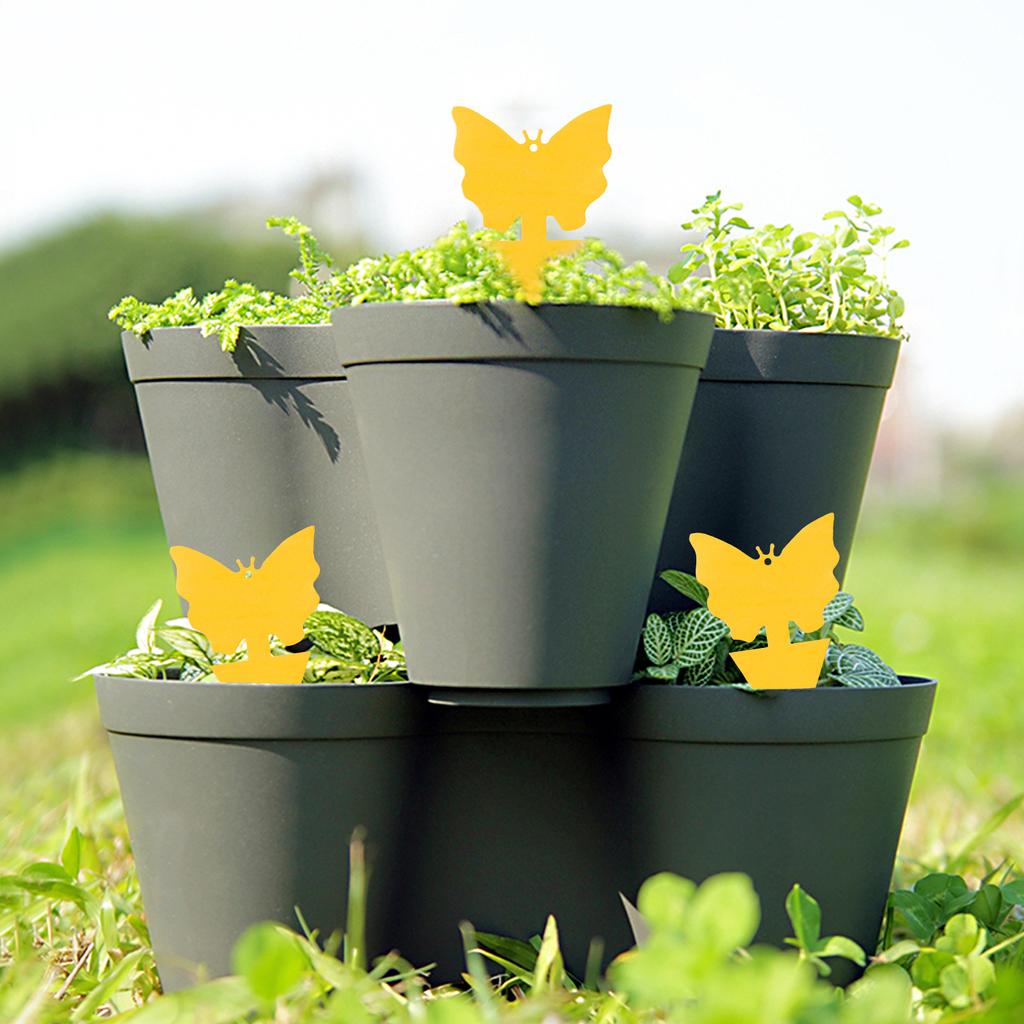 50 шт. липкая ловушка для насекомых двусторонняя липкая ловушка для летающих насекомых в помещении и на открытом воздухе комнатные растения летающая бумага