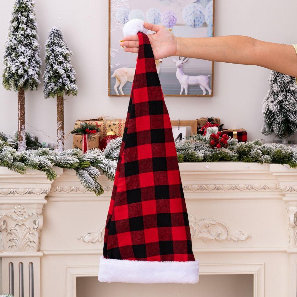 Шапка Санта Клауса Рождественская Шапка Веселого Рождества Украшение Красная Плюшевая Шапка Досуг Шапка Санта Клауса Теплая