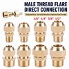 1/4" 3/8" 1/2" Male Thread Flare Adapter Brass Male Thread Connector  Air Conditioning System
