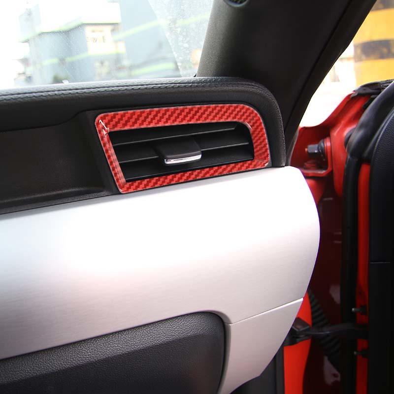 Автомобильная приборная панель, декоративные наклейки на вентиляционное отверстие, подходят для Ford Mustang 2015, аксессуары для интерьера из АБС-пластика