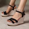 Fashion High Heels Women Platform Sandals Designer Wedges Fashion Buckle Shoes 2025 Summer New Casual Pumps Dress Party Sandalias Mujer