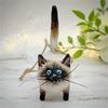Декоративная фигурка кошки Художественная смола Удивленное выражение Миниатюрный кот для рабочего стола