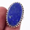 Natural Lapis Lazuli Gemstone Handmade 925 Solid Sterling Silver Ring S.8 o0A08
